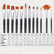 18 In 1 Multipurpose Nylon Hair Watercolor Paintbrush Acrylic Paintbrush(Dark Blue)