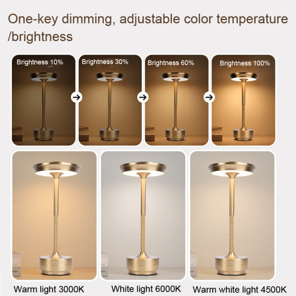 Rechargeable Desk Lamp Removable Desk Lamp Bar Atmosphere Night Light(Gold)