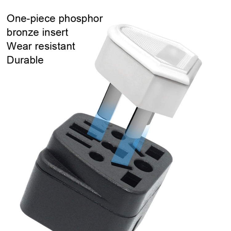10 PCS WY-6 10A 250V Porous US Conversion Plug(Black)