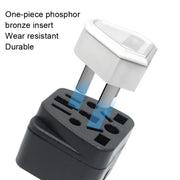 10 PCS WY-6 10A 250V Porous US Conversion Plug(Black)