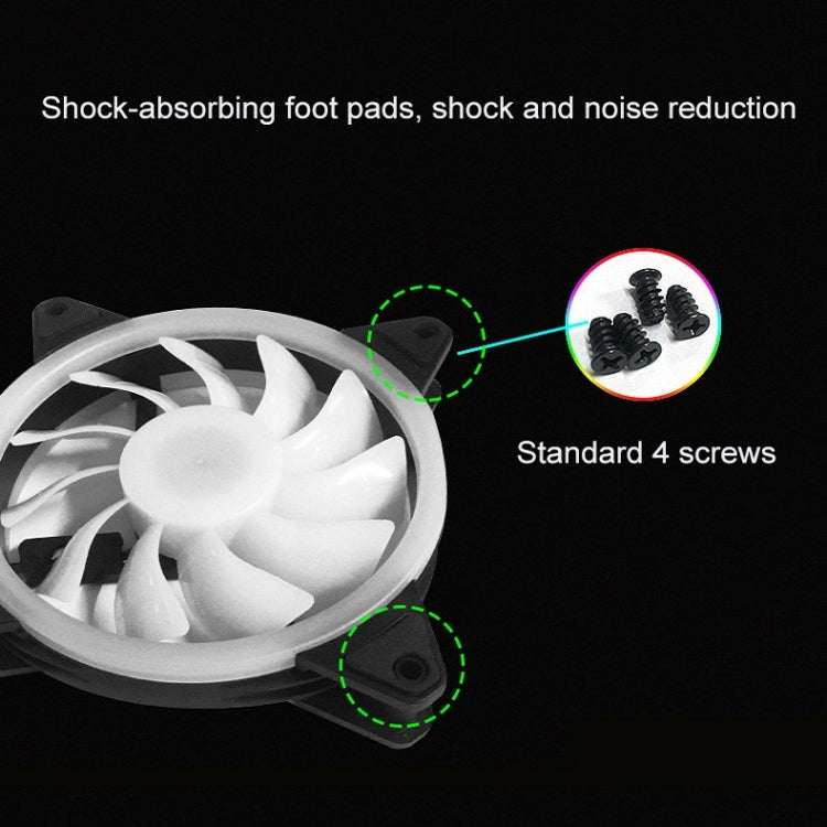 Computer CPU RGB luminous Radiator 5 Fans+Remote Control