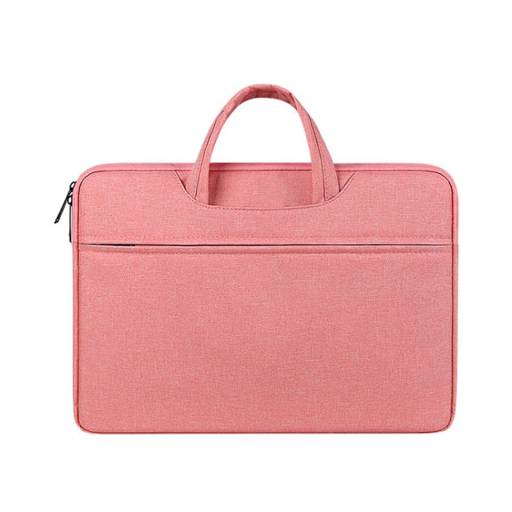 ST01 Large-Capacity Water-resistant Shock-Absorbing Laptop Handbag, Size: 13.3 inches(Lady Pink)