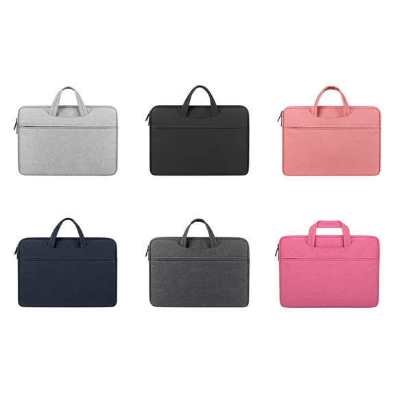 ST01 Large-Capacity Water-resistant Shock-Absorbing Laptop Handbag, Size: 13.3 inches(Deep Sky Gray)