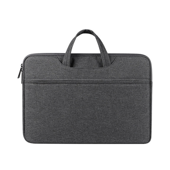 ST01 Large-Capacity Water-resistant Shock-Absorbing Laptop Handbag, Size: 14.1-15.4 inches(Deep Sky Gray)