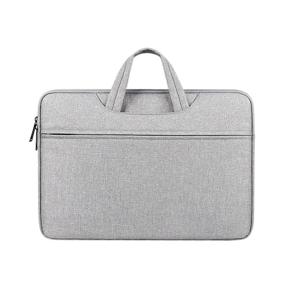 ST01 Large-Capacity Water-resistant Shock-Absorbing Laptop Handbag, Size: 15.6 inches(Grey)