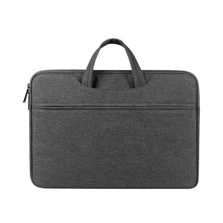 ST01 Large-Capacity Water-resistant Shock-Absorbing Laptop Handbag, Size: 15.6 inches(Deep Sky Gray)