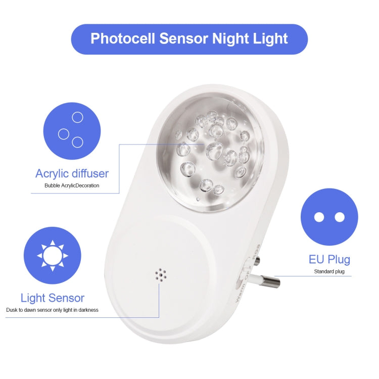 2 PCS Smart LED Light Control Night Light RGB Colorful Atmosphere Light with Sleeping Light(EU Plug)