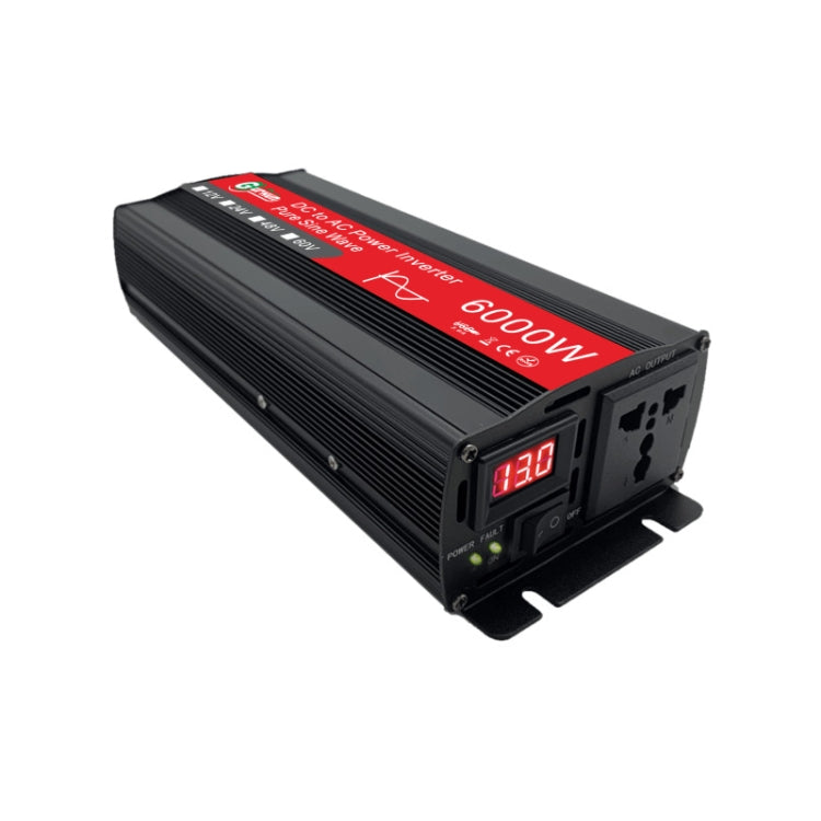 Gurxun 6000W High Power Sine Wave Inverter With Single Digital Display, Specification: 24V-220V