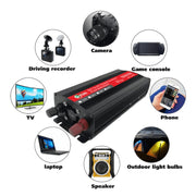 Gurxun 6000W High Power Sine Wave Inverter With Single Digital Display, Specification: 24V-220V