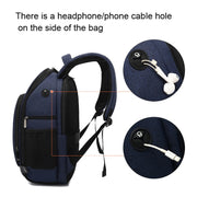 Cationic SLR Backpack Water-resistant Photography Backpack with Headphone Cable Hole(Black)