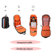 Oxford Cloth Water-resistant Photography Backpack 17 Inch Laptop Backpack(Orange)