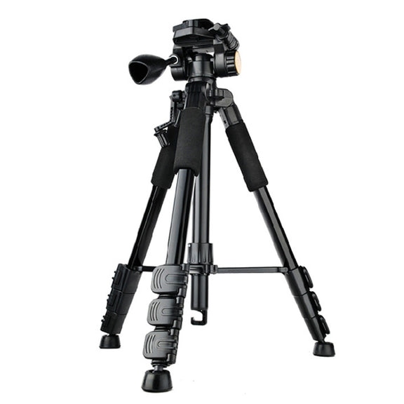 QingZhuangShiDai Q111 Aluminum Alloy Mobile Phone Camera Photography Tripod(Black)