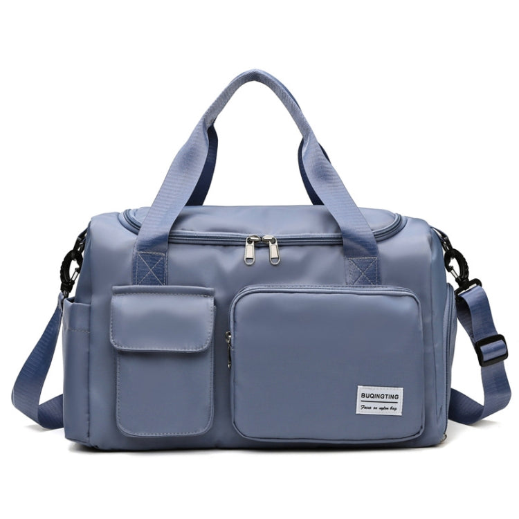 B-X336 Large Capacity Water-resistant Travel Gym Bag Luggage Bag, Size: L(Fog Blue)