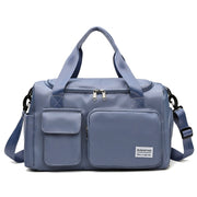 B-X336 Large Capacity Water-resistant Travel Gym Bag Luggage Bag, Size: L(Fog Blue)