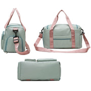 B-X336 Large Capacity Water-resistant Travel Gym Bag Luggage Bag, Size: L(Fog Blue)