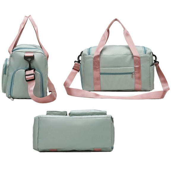 B-X336 Large Capacity Water-resistant Travel Gym Bag Luggage Bag, Size: L(Fog Blue)