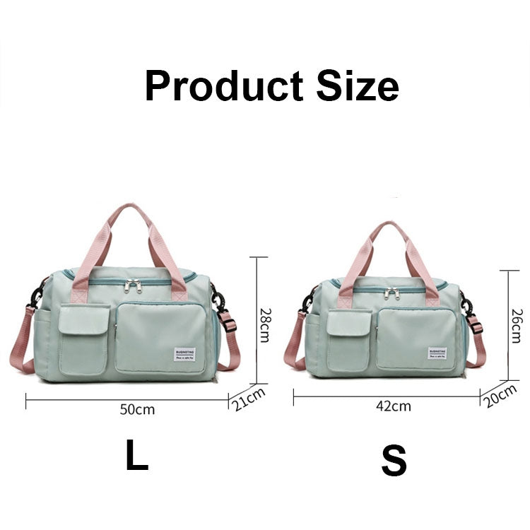 B-X336 Large Capacity Water-resistant Travel Gym Bag Luggage Bag, Size: L(Fog Blue)