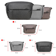 Portable Water-resistant Photography SLR Camera Messenger Bag, Color: 3L Light Gray