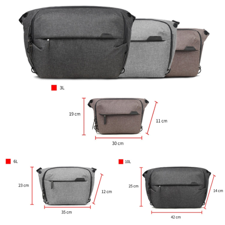 Portable Water-resistant Photography SLR Camera Messenger Bag, Color: 3L Light Gray