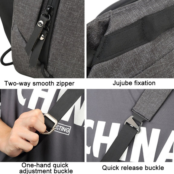 Portable Water-resistant Photography SLR Camera Messenger Bag, Color: 3L Light Gray