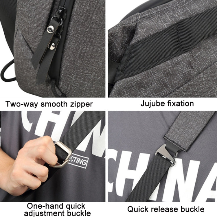 Portable Water-resistant Photography SLR Camera Messenger Bag, Color: 3L Light Gray