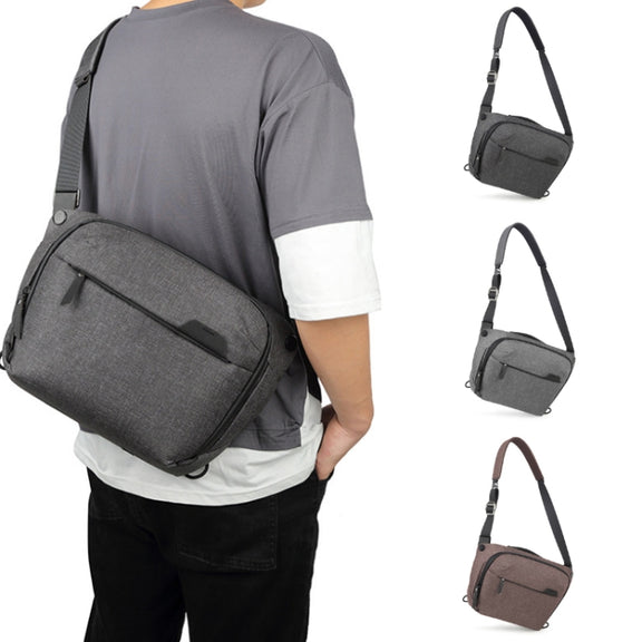 Portable Water-resistant Photography SLR Camera Messenger Bag, Color: 3L Light Gray