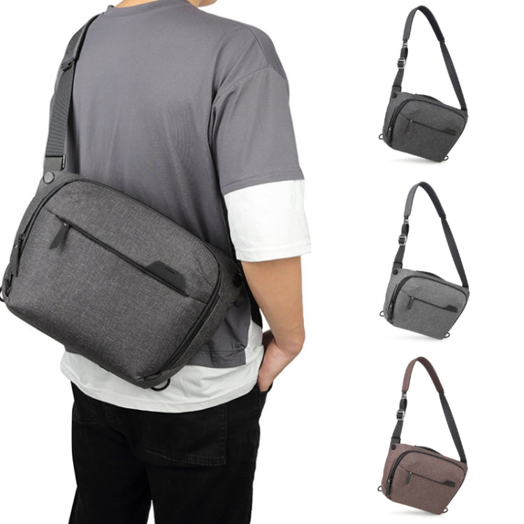 Portable Water-resistant Photography SLR Camera Messenger Bag, Color: 3L Light Gray