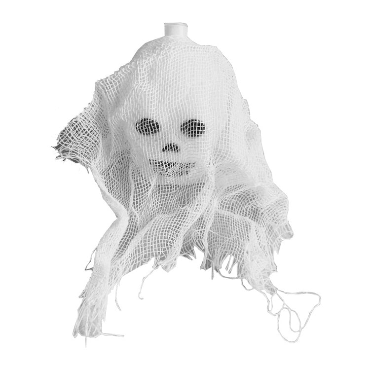 Halloween LED White Yarn Skull Ghost Festival Horror Atmosphere Decorative Lights, Style: 5m 20 Lights (White)