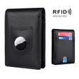 Tracker RFID Card Holder Leather Men Wallet for AirTag(Plain Weave) - Wallet Series by PMc TechLife | Online Shopping South Africa | PMc TechLife | Buy Now Pay Later Mobicred