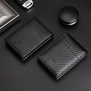 Tracker RFID Card Holder Leather Men Wallet for AirTag(Plain Weave)