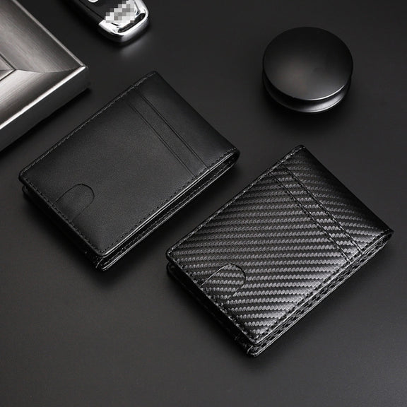 Tracker RFID Card Holder Leather Men Wallet for AirTag(Plain Weave)