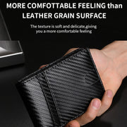 Tracker RFID Card Holder Leather Men Wallet for AirTag(Plain Weave)