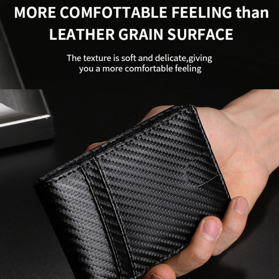 Tracker RFID Card Holder Leather Men Wallet for AirTag(Plain Weave)