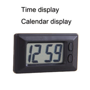 C33 Mini Home Car Electronic Clock With Hook And Loop Fastener(Black)