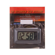 C33 Mini Home Car Electronic Clock With Hook And Loop Fastener(Black)