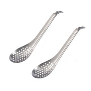 2 PCS 304 Stainless Steel Small Caviar Colander Molecular Cooking Spoon, Color: True Color