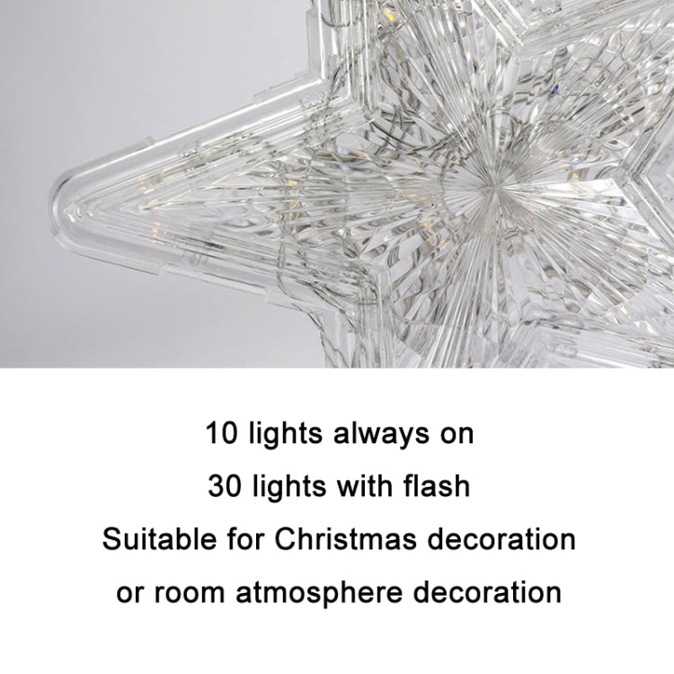 Christmas Tree Top Light LED Glowing Star Lights, Size: Small Battery Model(Colorful)