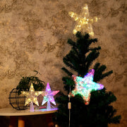 Christmas Tree Top Light LED Glowing Star Lights, Size: Small Battery Model(Colorful)
