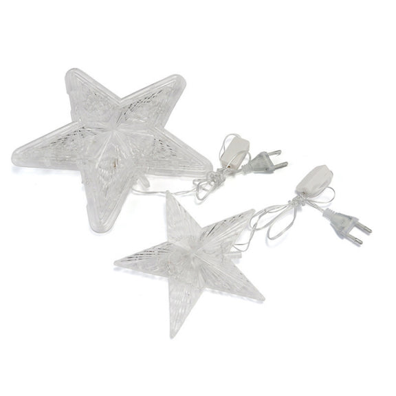 Christmas Tree Top Light LED Glowing Star Lights, Size: Large EU Plug(White)