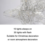 Christmas Tree Top Light LED Glowing Star Lights, Size: Large EU Plug(White)
