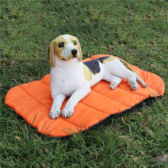 Pet Outdoor Water-resistant Cushion Camping Cats And Dog Sleeping Pad, Size: Small 80x70cm(Orange)