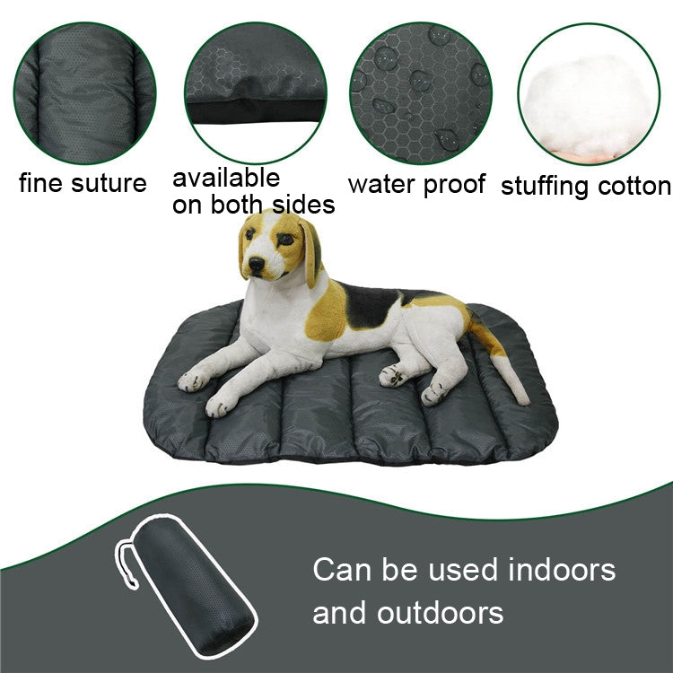 Pet Outdoor Water-resistant Cushion Camping Cats And Dog Sleeping Pad, Size: Large 110x76cm(Grey)
