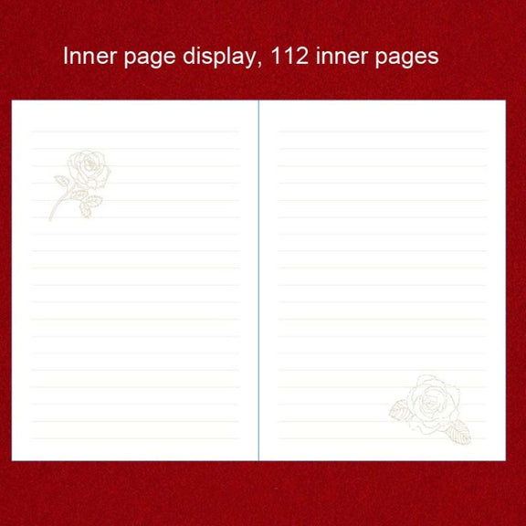 B6 PU Leather Retro Password Book With Lock Diary Hand Book(Wine Red)
