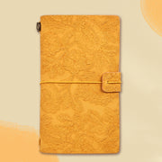 A6  Retro Lace Carved Girls Hand Ledger Diary With 3 Separate Inner Pages(Bright Orange)