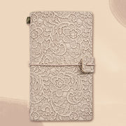 A6  Retro Lace Carved Girls Hand Ledger Diary With 3 Separate Inner Pages(Oats)
