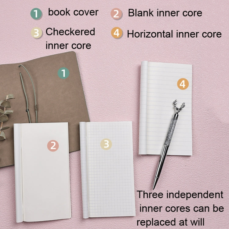 A6  Retro Lace Carved Girls Hand Ledger Diary With 3 Separate Inner Pages(Beige)