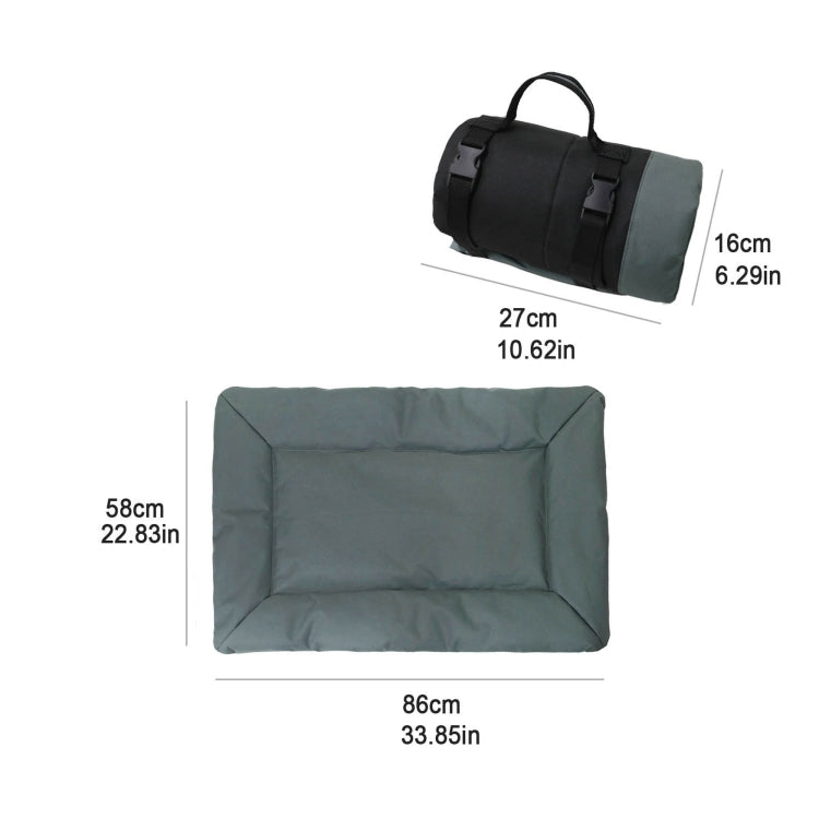 Outdoor Camping Foldable Pet Sleeping Pad 600D Oxford Cloth Water-resistant Dog Pad(Grey)