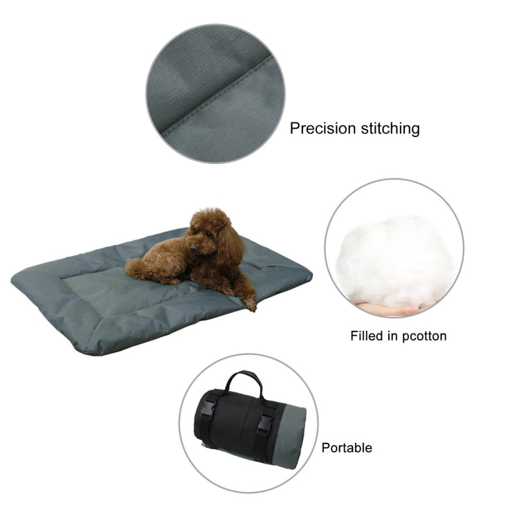 Outdoor Camping Foldable Pet Sleeping Pad 600D Oxford Cloth Water-resistant Dog Pad(Brown)