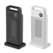 LCD Digital Display Rotary Remote Control Heater PTC Ceramic Heating Heater, Spec: EU Plug (Black)
