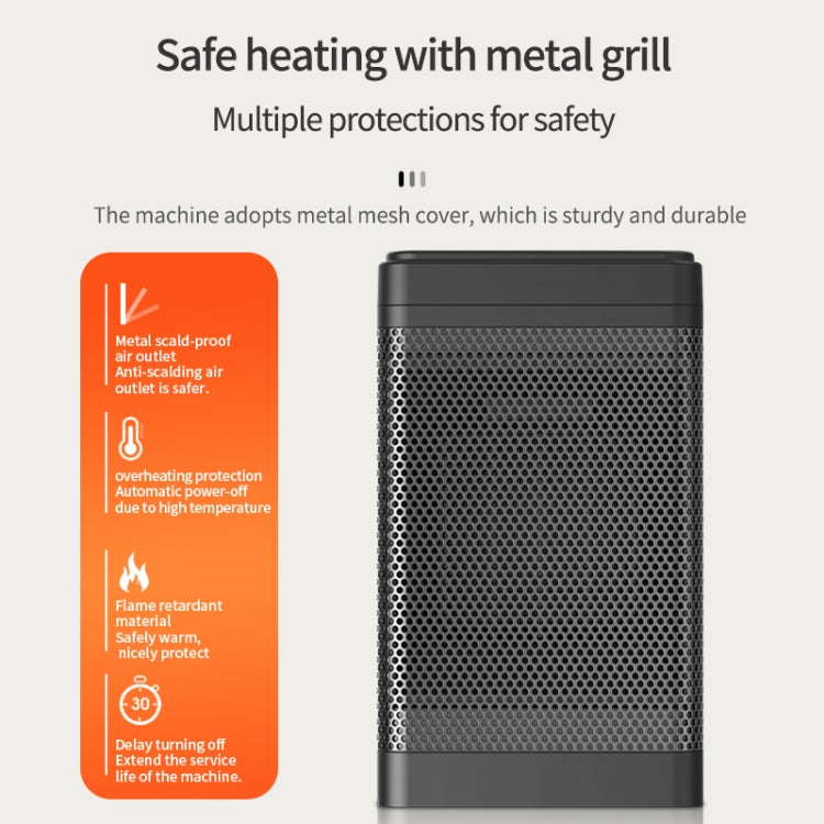 Office Household Mute Desktop Shaking Head Electric Heaters, Spec: Screen (EU Plug)